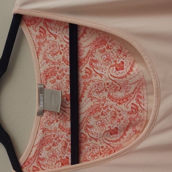 INK+IVY Peach Floral Paisley Pajama Short Set - Picture 8 of 10